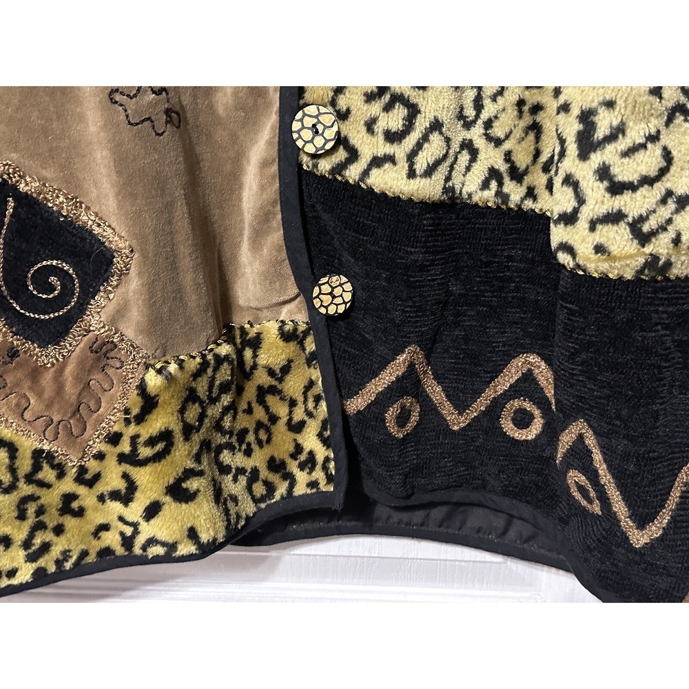 Vintage Woman New Direction Patchwork Animal Print Jacket Size XL too cool - Picture 7 of 15